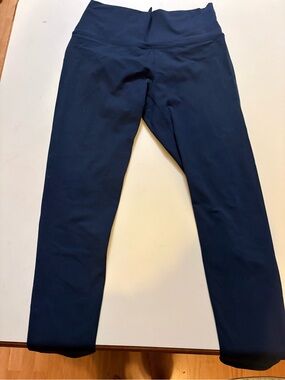 High-Rise Navy Performance Leggings for Women